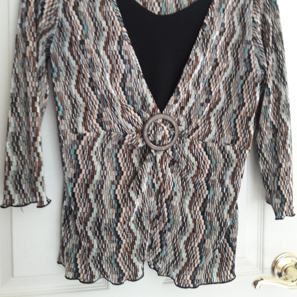 Printed 3/4 Sleeve Blouse